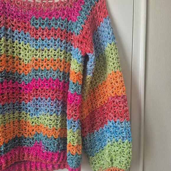 Multicolor Crochet Sweater - Picture 4 of 10